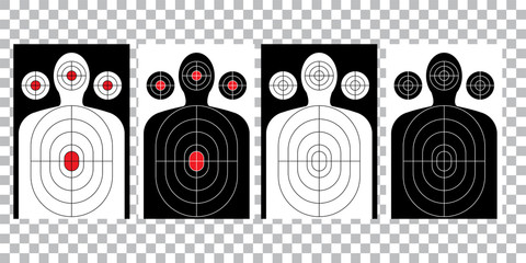 blank arrow  target blank gun target paper shooting target blank target background target paper shooting on white background vector - 277992039