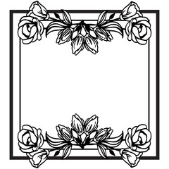 Crowd of flower cute, for ornate of card modern and elegant. Vector