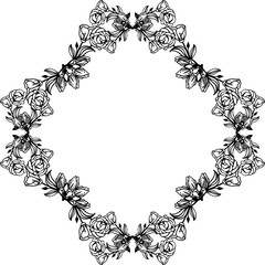 Crowd of flower cute, for ornate of card modern and elegant. Vector