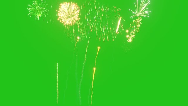 Firework Effects Greenscreen 4K
