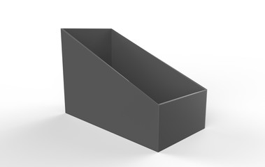 empty Box Mock up on white background. 3d illustration