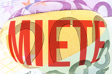 Euro Geldscheine und die Miete
