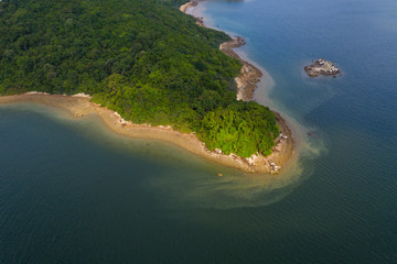 Top view of the island