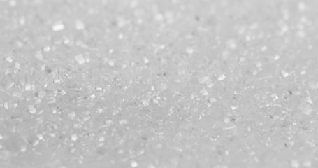 Pile of the white sugar close up
