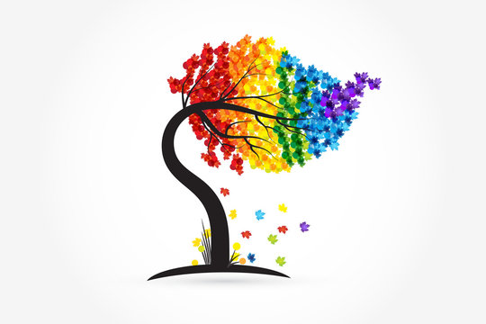 Rainbow Painted Tree Images – Browse 54,405 Stock Photos, Vectors
