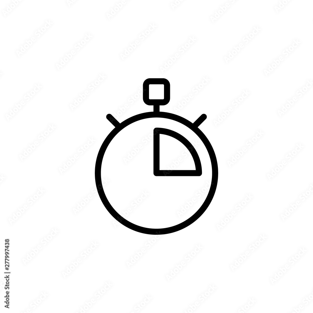 Poster quarter of an hour icon. simple thin line, outline vector of time icons for ui and ux, website or mo
