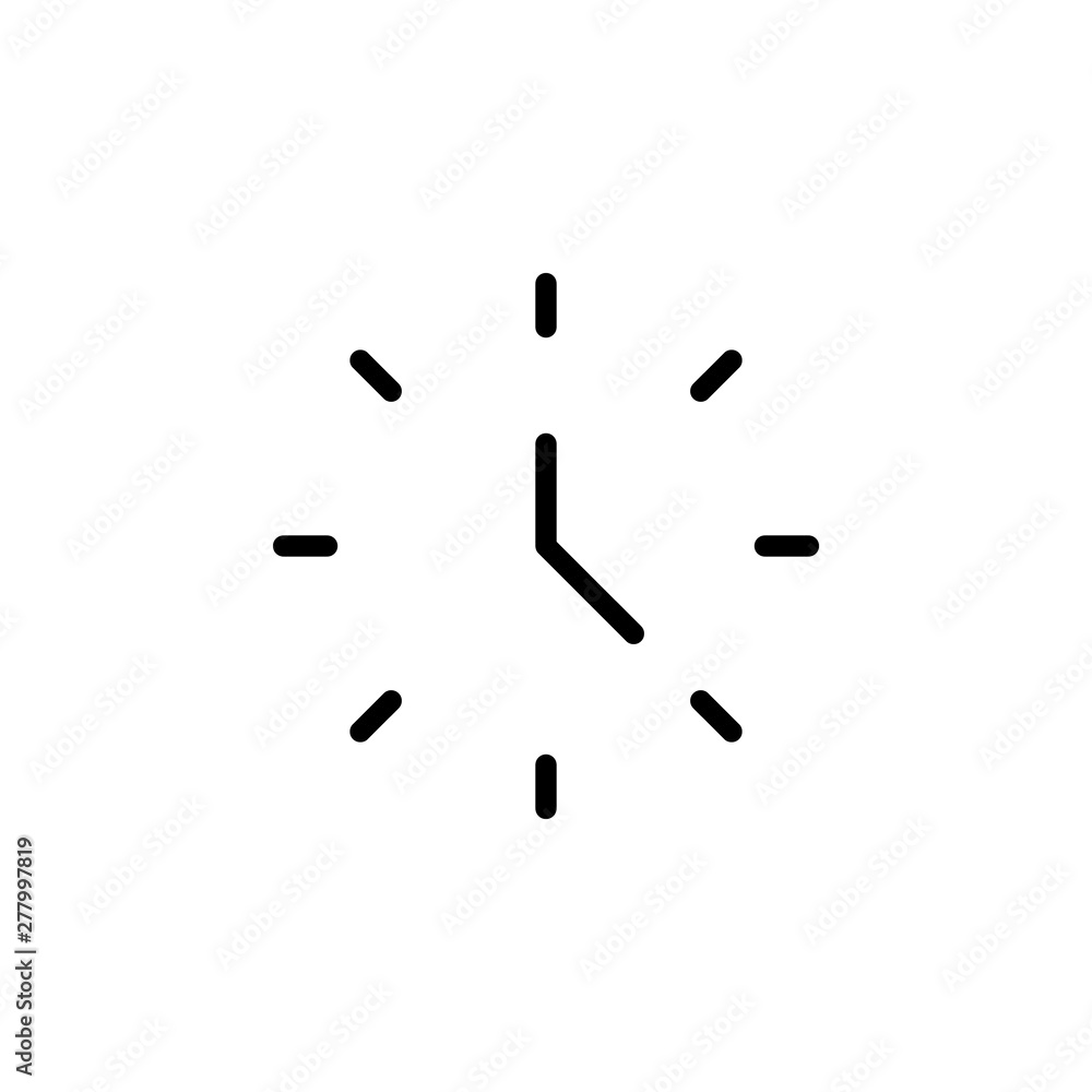 Poster wall clock icon. simple thin line, outline vector of time icons for ui and ux, website or mobile app