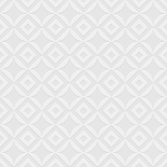 Abstract seamless rhombuses and rounded shapes pattern. Volumetric pattern with shadow.