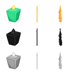 Vector illustration of relaxation and flame logo. Collection of relaxation and wax vector icon for stock.