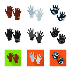 Fototapeta premium Vector design of silhouette and safety logo. Set of silhouette and comfort vector icon for stock.