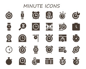 minute icon set