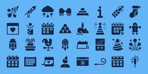 year icon set