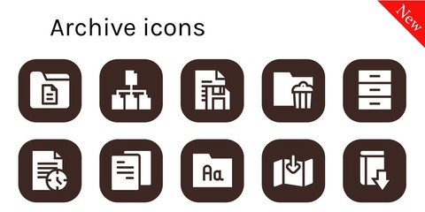archive icon set