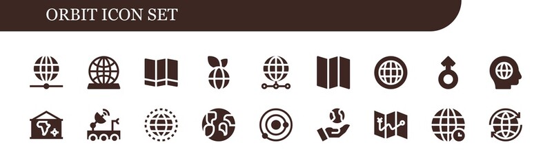 orbit icon set