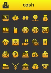 cash icon set