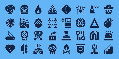 danger icon set