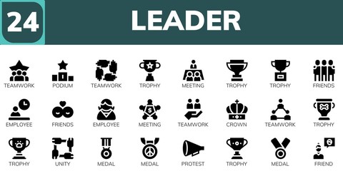 leader icon set