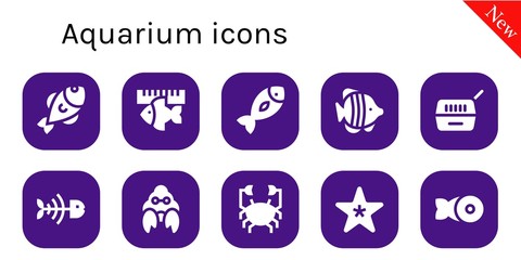 aquarium icon set