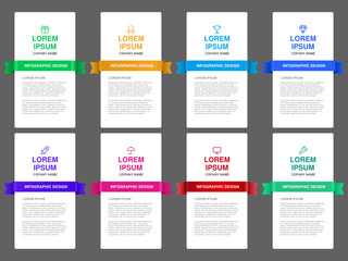 infographic step design template for business 8 step