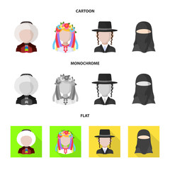 Vector illustration of imitator and resident icon. Collection of imitator and culture vector icon for stock.