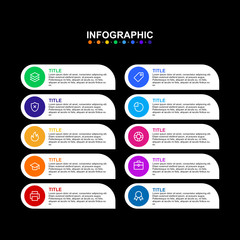 infographic step design template for business 10 step