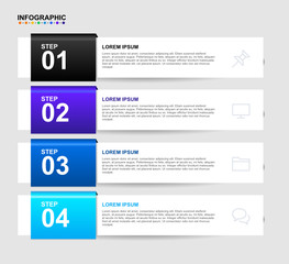 infographic step design template for business 4 step
