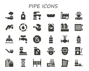 pipe icon set