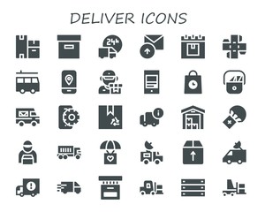 deliver icon set