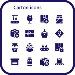 carton icon set