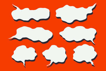 Doodle speech bubbles for halloween concept