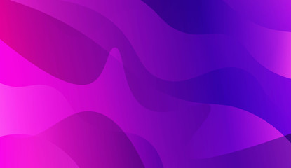 Futuristic Blue Purple Color Design Geometric Wave Shape. For Elegant Pattern Cover Book. Vector Illustration with Color Gradient.
