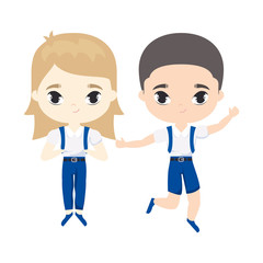 cute little students avatar character