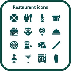restaurant icon set