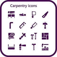 carpentry icon set