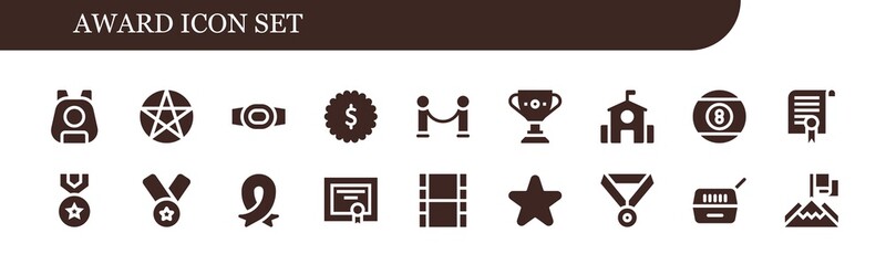 award icon set