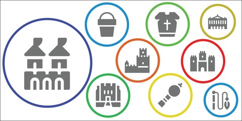 castle icon set