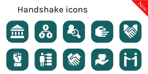 Fototapeta premium handshake icon set