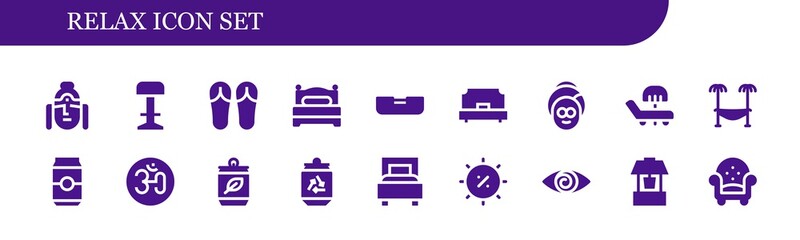 relax icon set