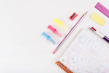 School stationery on rightÂ side