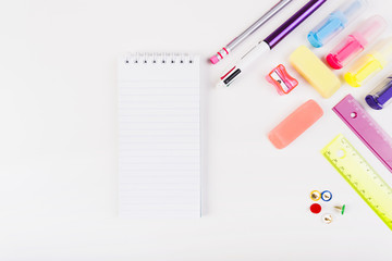 Colorful stationery with small notepad