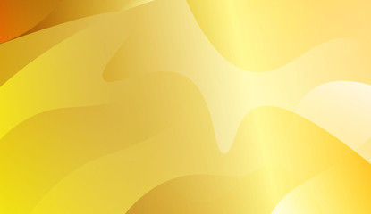 Abstract Background With Dynamic Wave Effect. Design For Cover Page, Poster, Banner Of Websites. Vector Illustration with Gold Color Gradient.