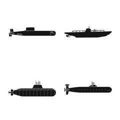 Fototapeta premium Vector design of technology and fleet icon. Collection of technology and navy stock vector illustration.
