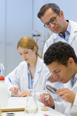 two young people do cultivating scientific research experiment