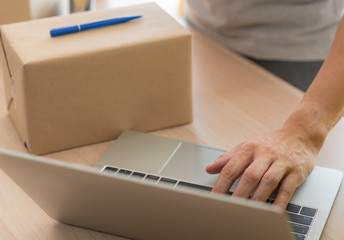Small and Medium Enterprises, SME, People working at home who owned small online shopping business...