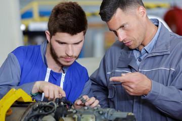 portrait of aeronautical apprentice during training