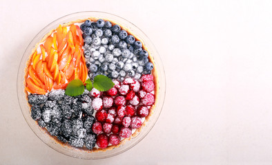 Assorted berries and fruit tart