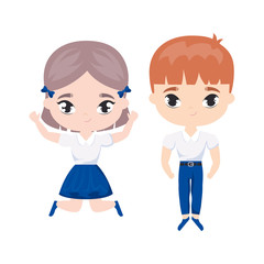 cute little students avatar character