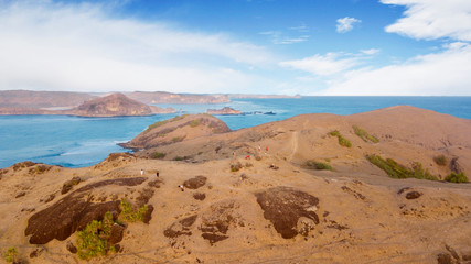 Tourists visiting Padar island in Lombok