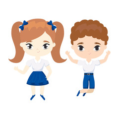 cute little students avatar character