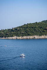 Fototapeta na wymiar Boat going to Lokrum Island in Croatia